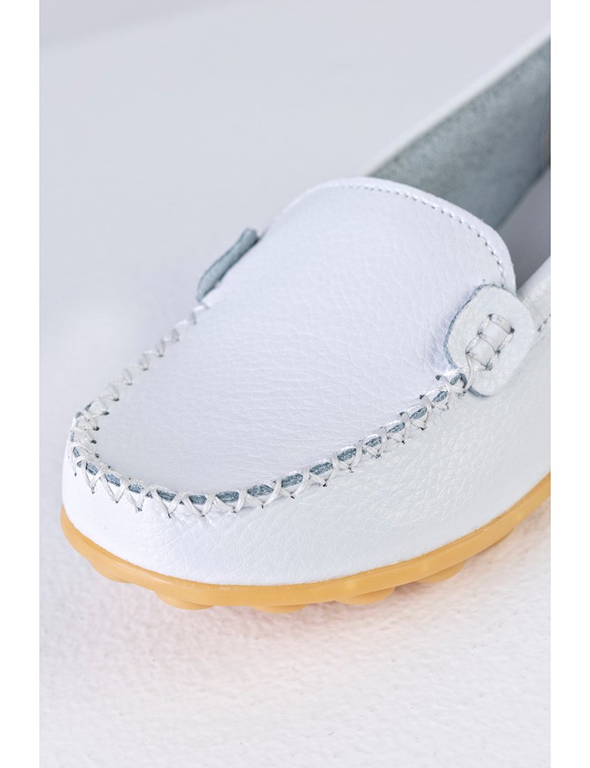Mocassin Couro Branco