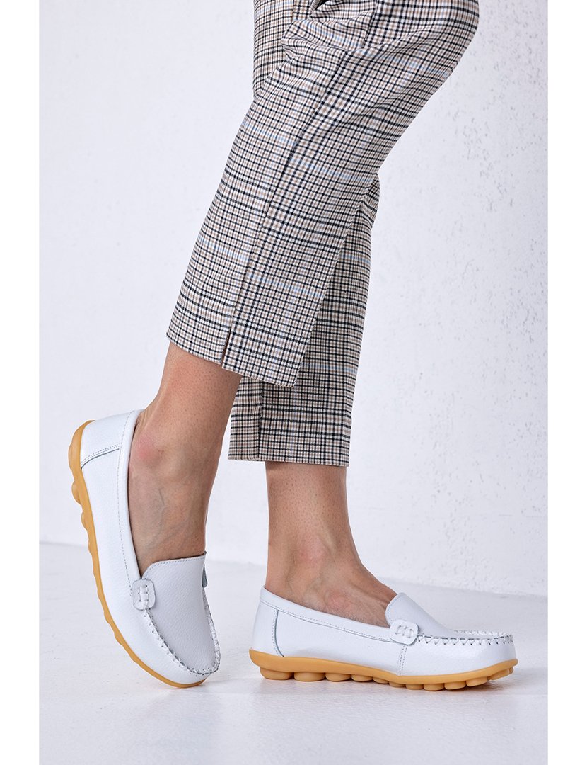 Mocassin Couro Branco
