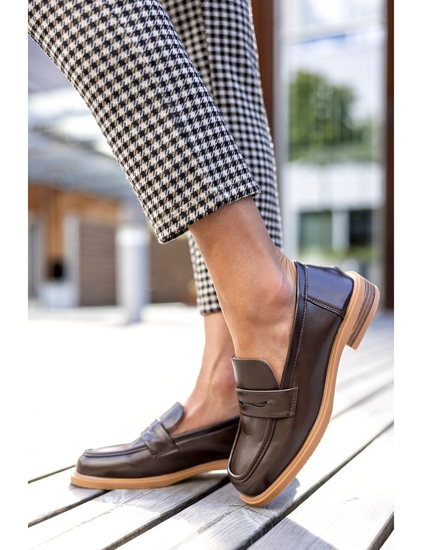 Mocassin Raso Castanho