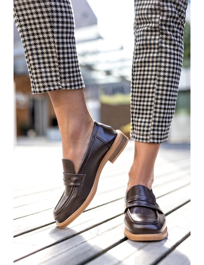 Mocassin Raso Castanho