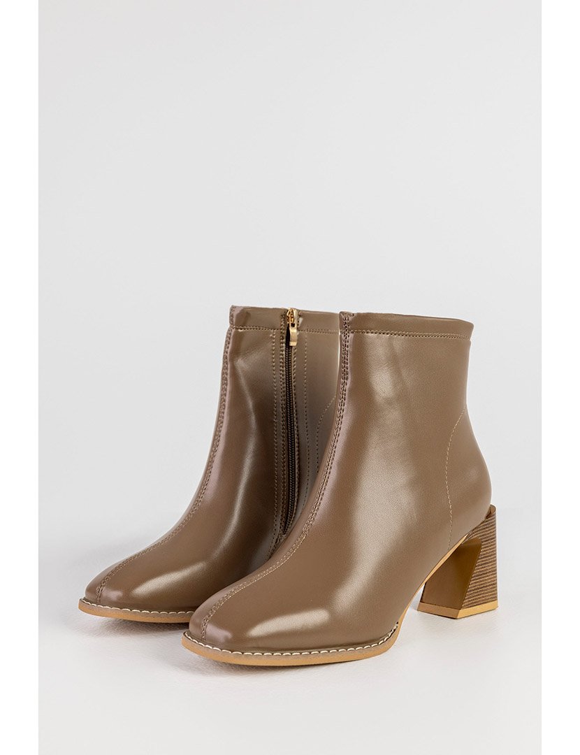 Botins zip Verde Khaki