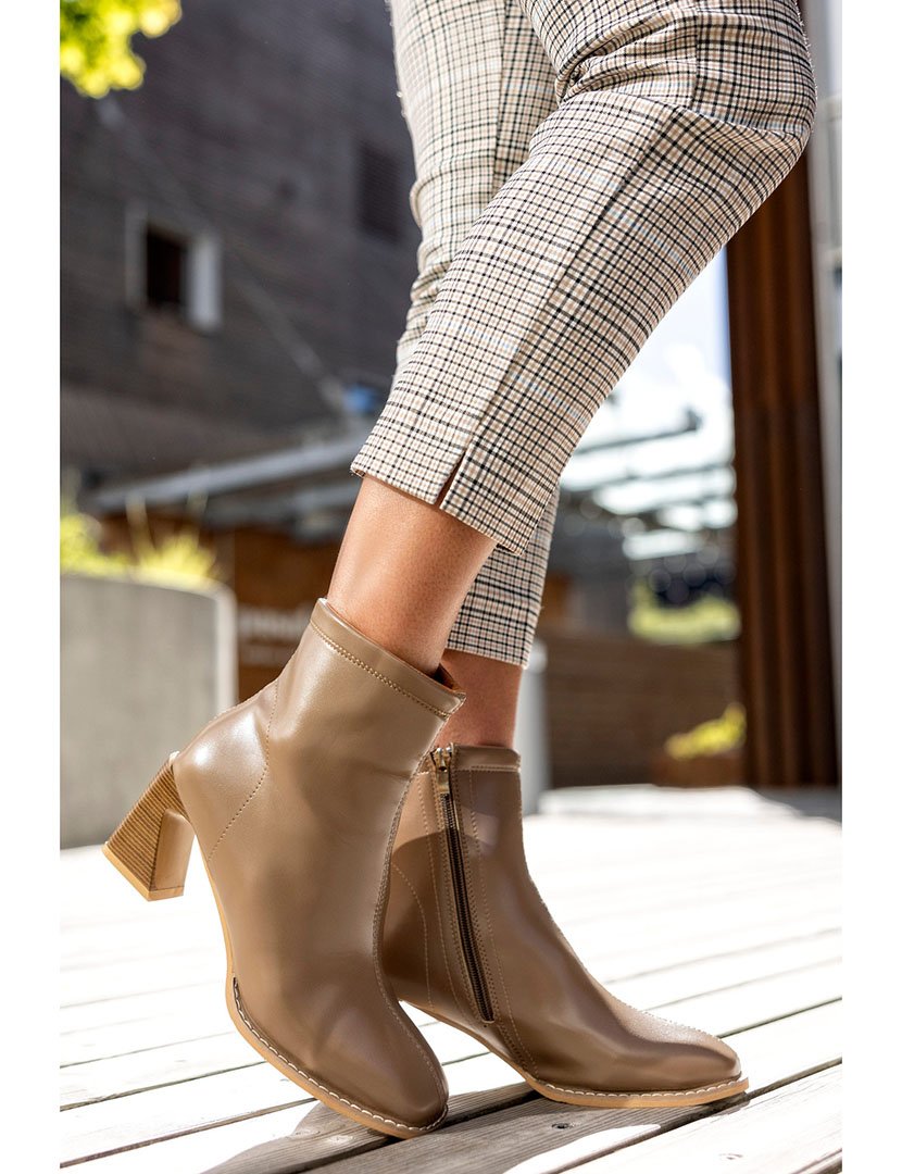 Botins zip Verde Khaki