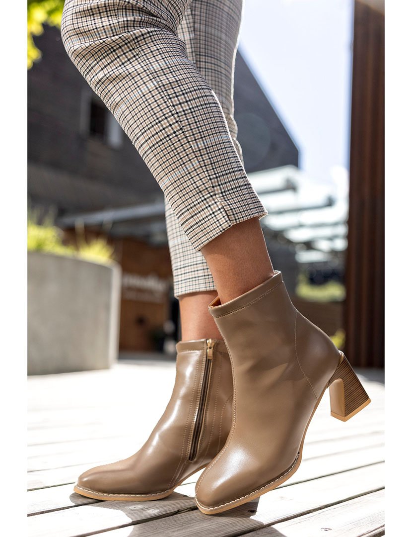 Botins zip Verde Khaki