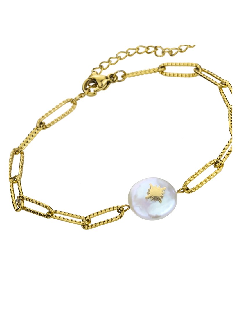 Pulseira Dourada e Branca