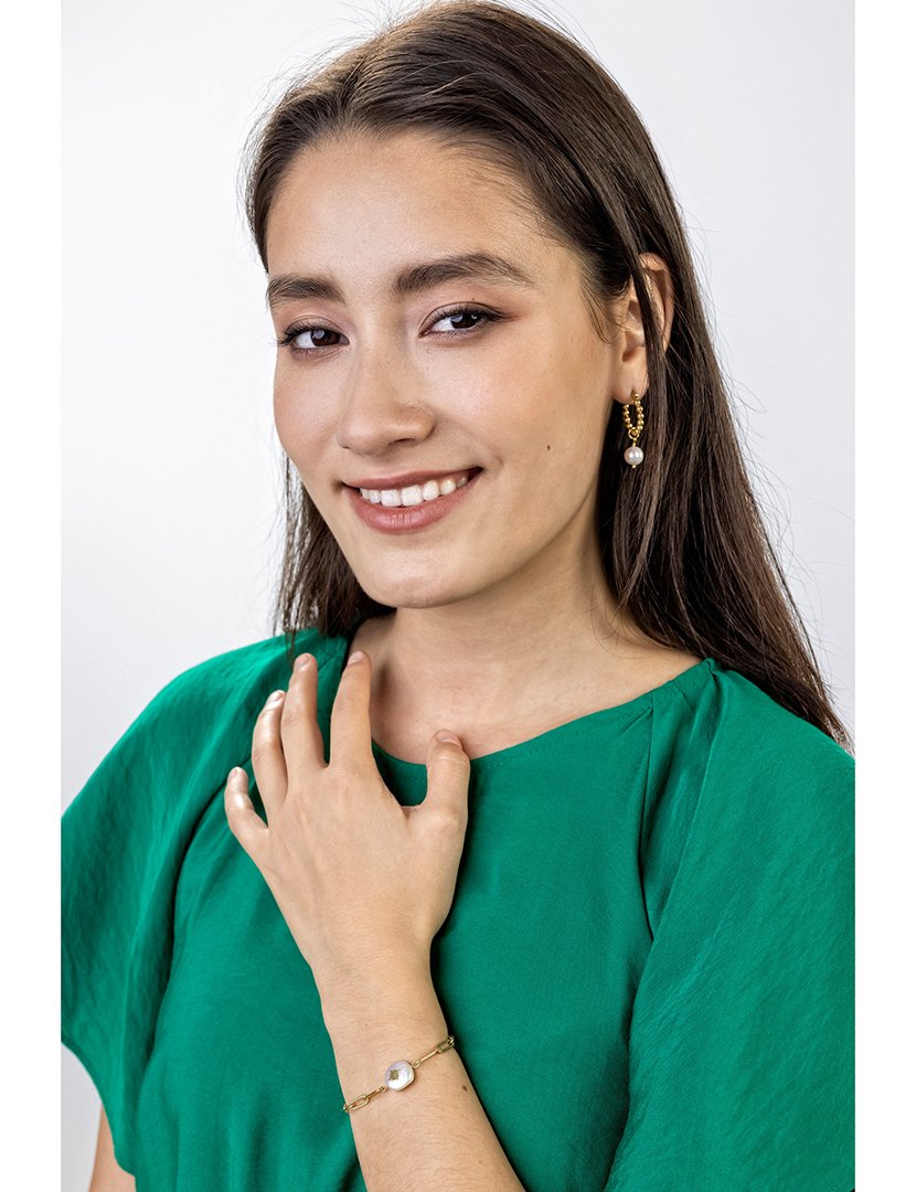 Pulseira Dourada e Branca