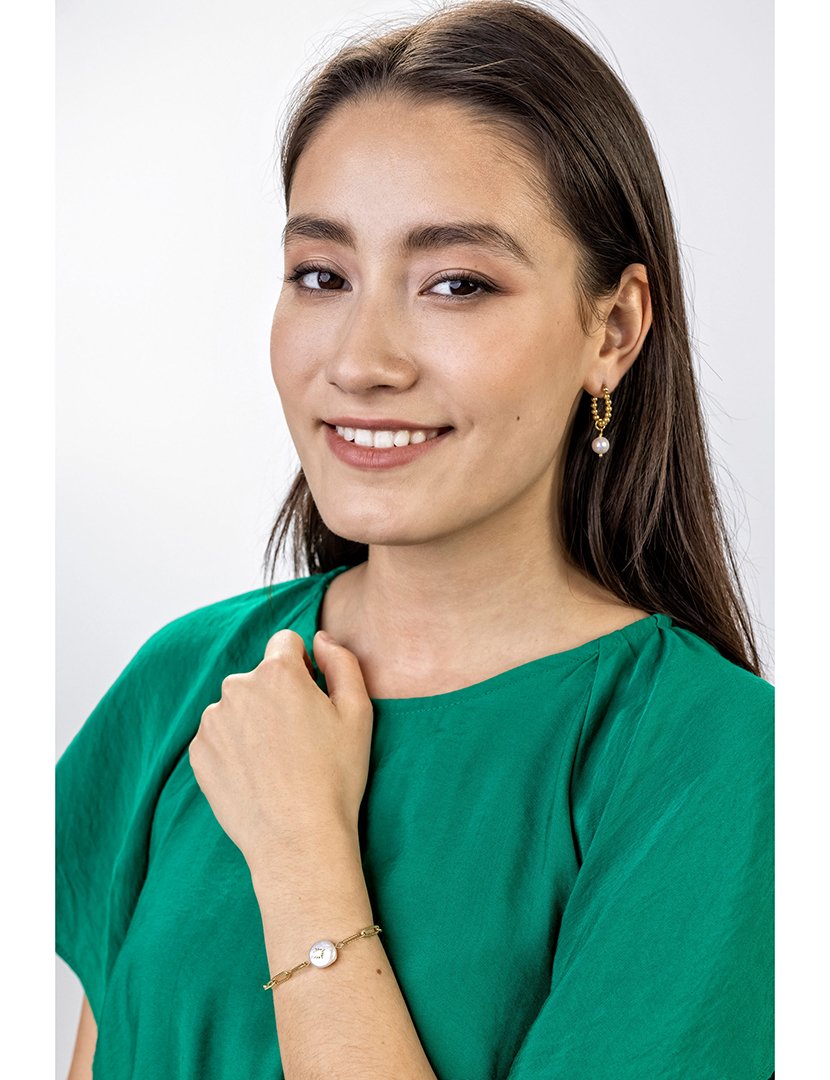 Pulseira Dourada e Branca