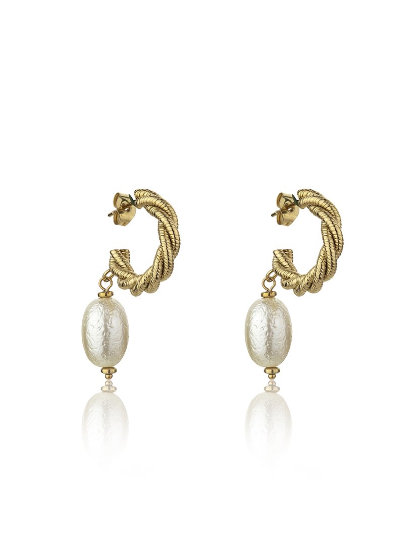 Brincos Dourados e Branco