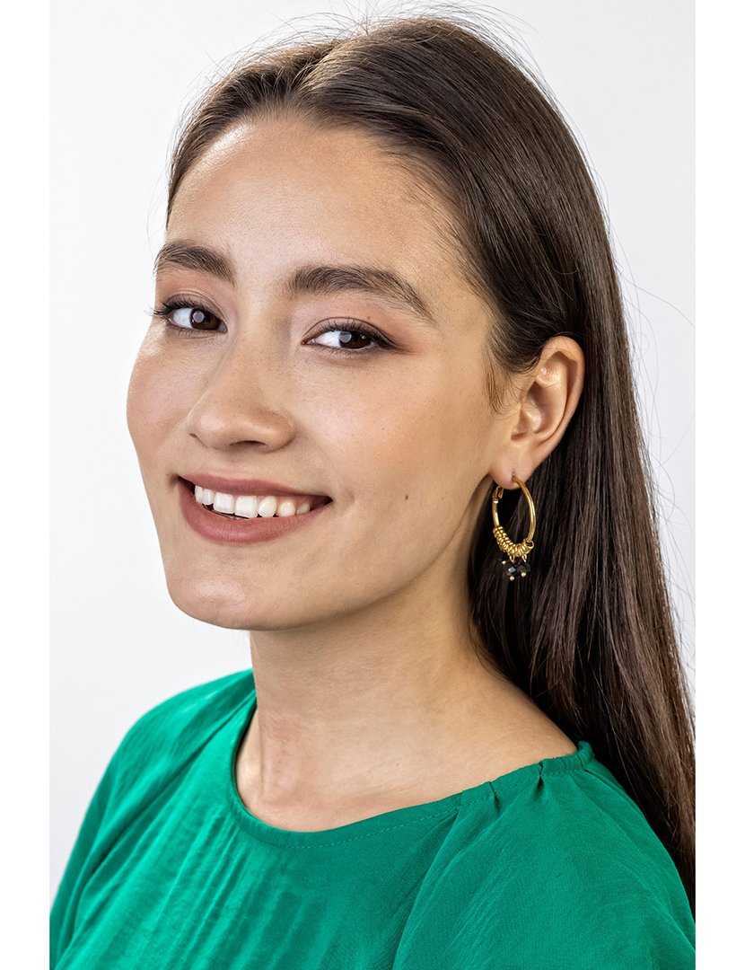 Brincos Dourados e Preto