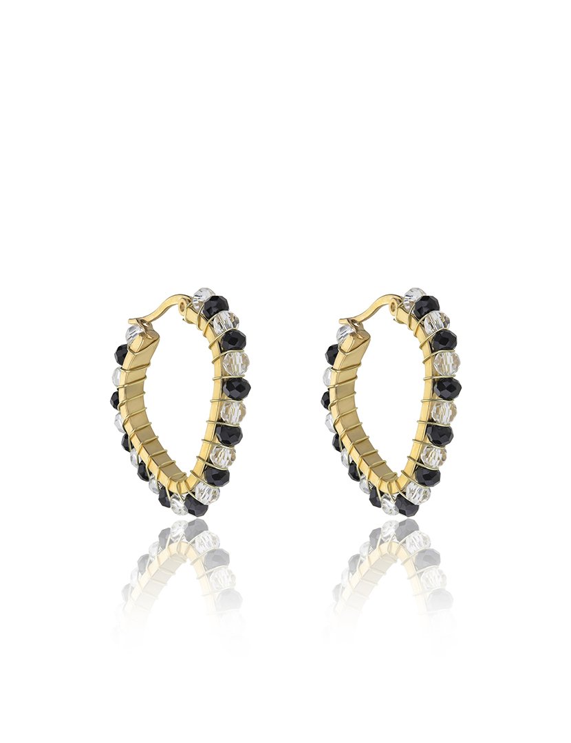 Brincos Dourados e Preto