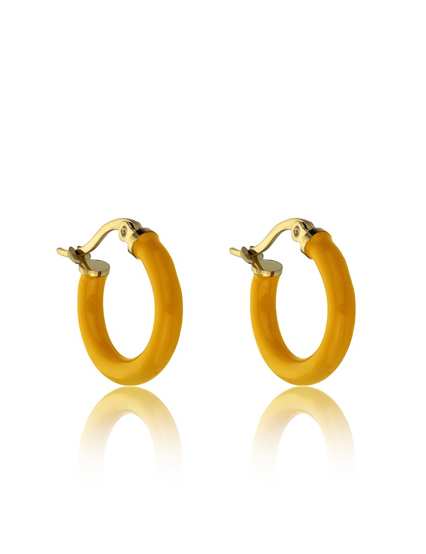 Brincos Dourados e Laranja