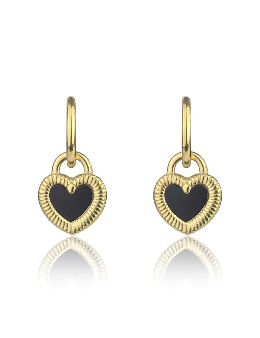 Brincos Dourados e Preto