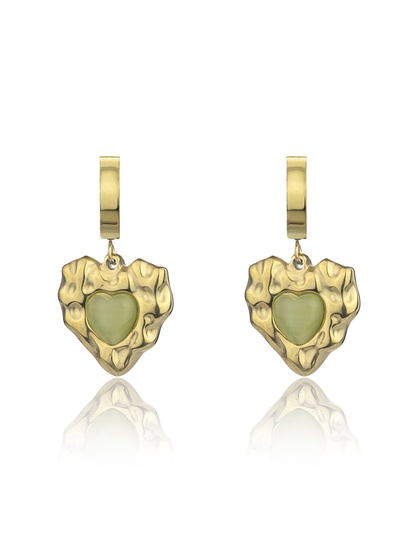 Brincos Dourados e Verde