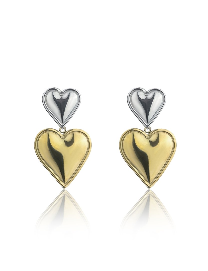 Brincos Dourados e Prateados