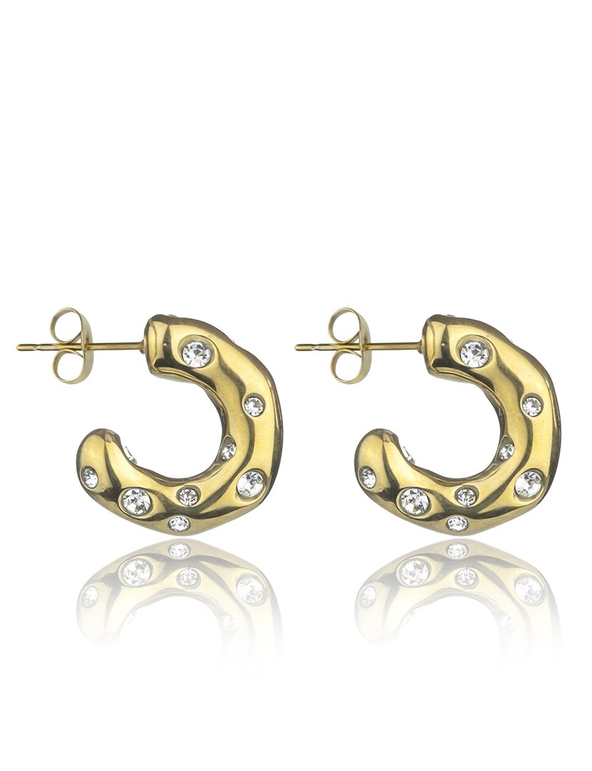 Brincos Dourados e Branco