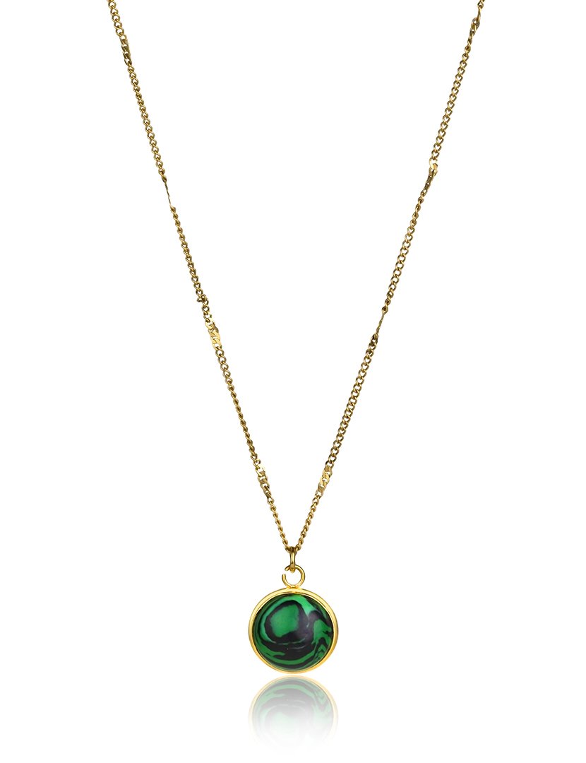 Colar Dourado e Verde