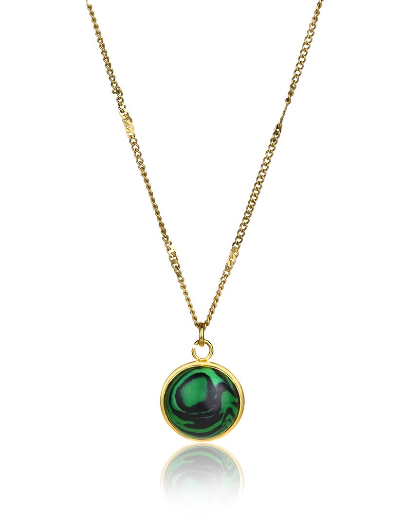 Colar Dourado e Verde