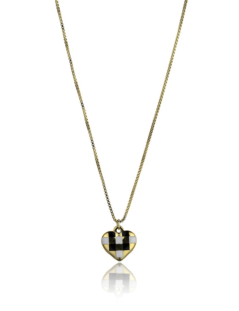 Colar Dourado, Preto e Branco