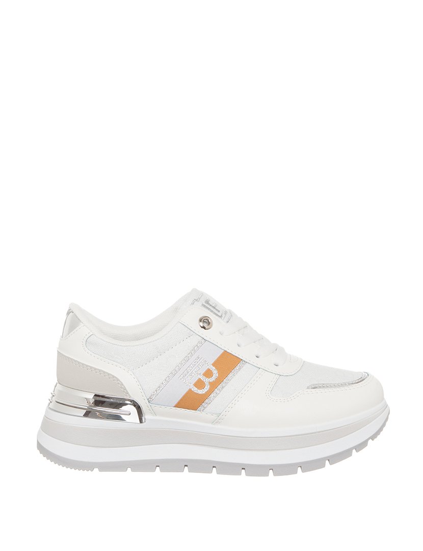 Ténis Senhora Branco e Prateado