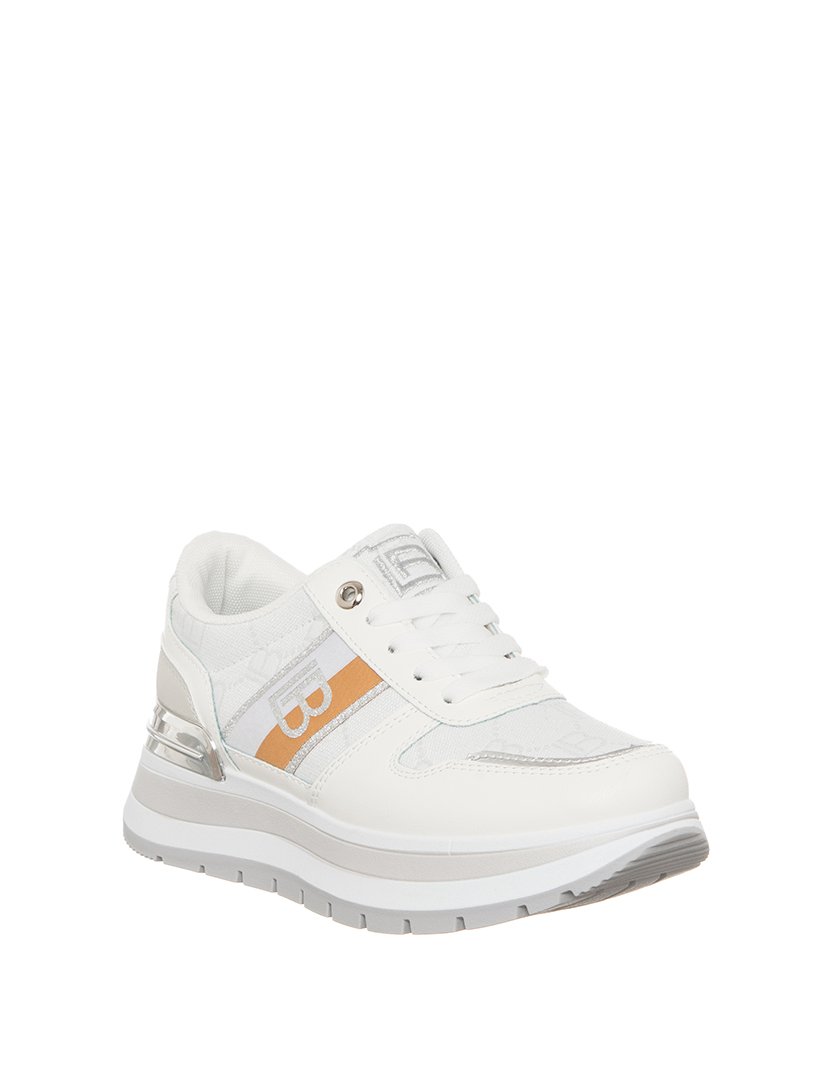 Ténis Senhora Branco e Prateado