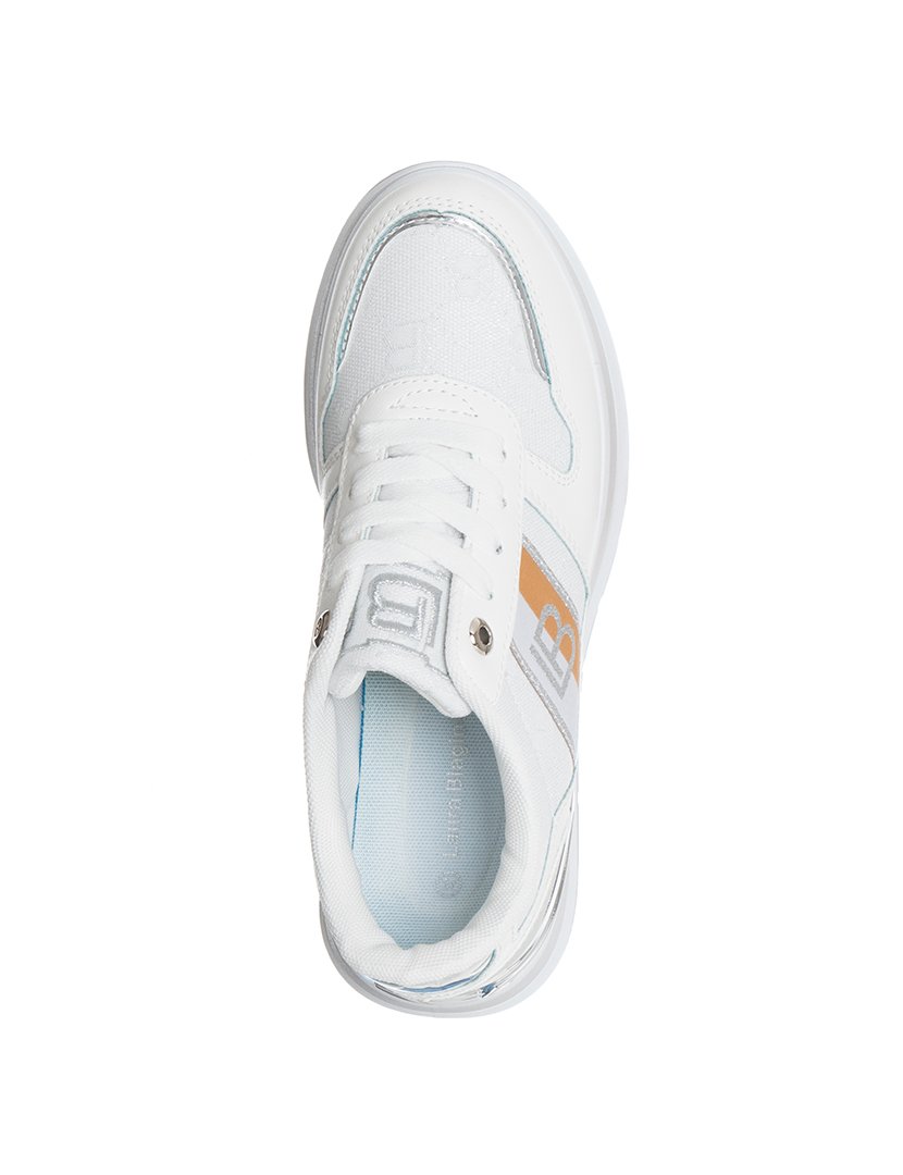 Ténis Senhora Branco e Prateado