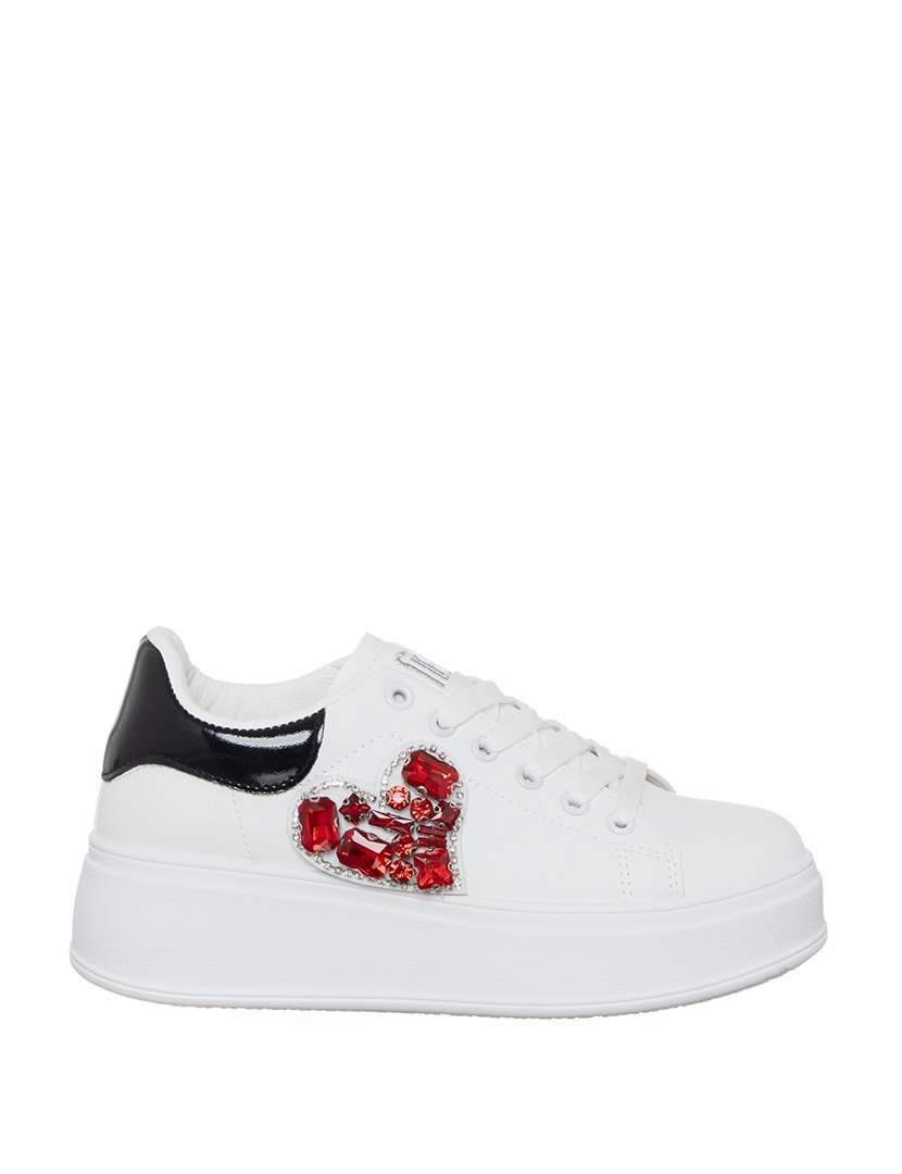 Ténis Senhora Branco e Vermelho