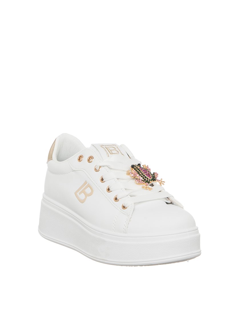 Ténis Senhora Branco e Dourado