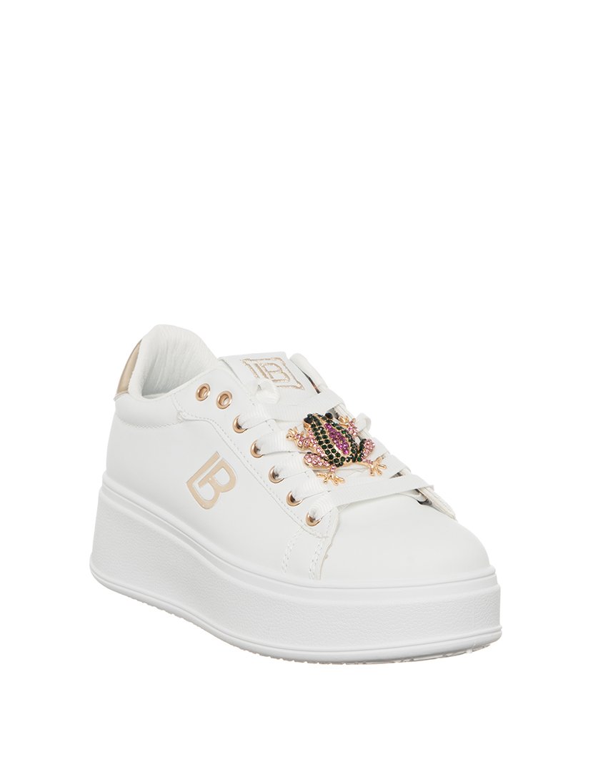 Ténis Senhora Branco e Dourado