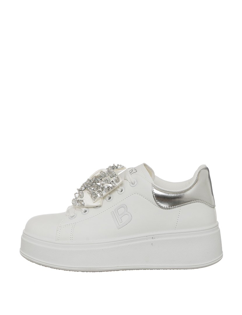 Ténis Senhora Branco e Prateado