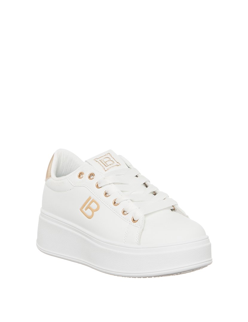 Ténis Senhora Branco e Dourado