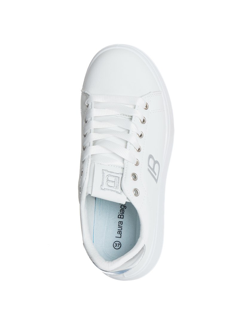 Ténis Senhora Branco e Prateado