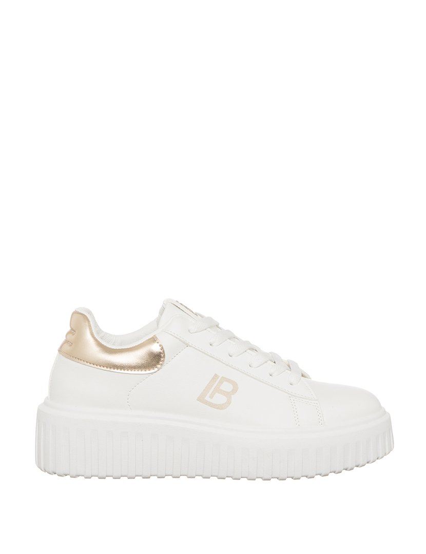 Ténis Senhora Branco e Dourado