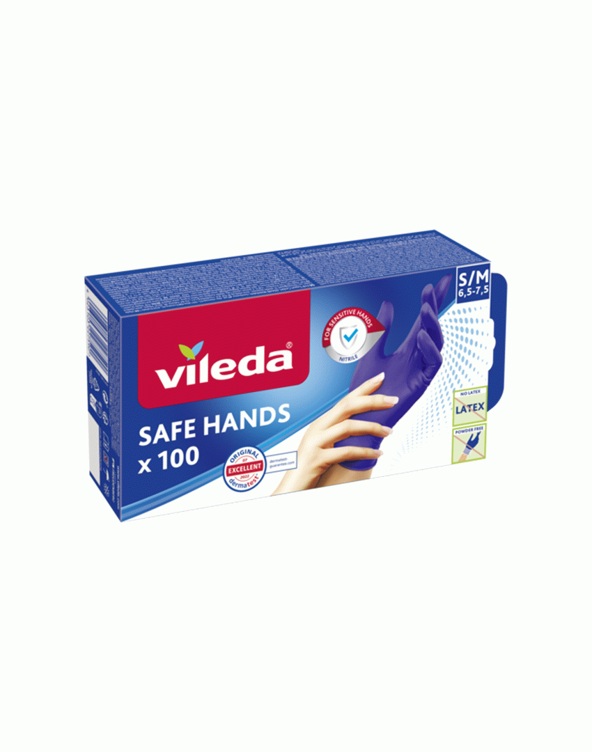 Luvas Descartáveis Nitrilo Safe Hands 100 Un M/G