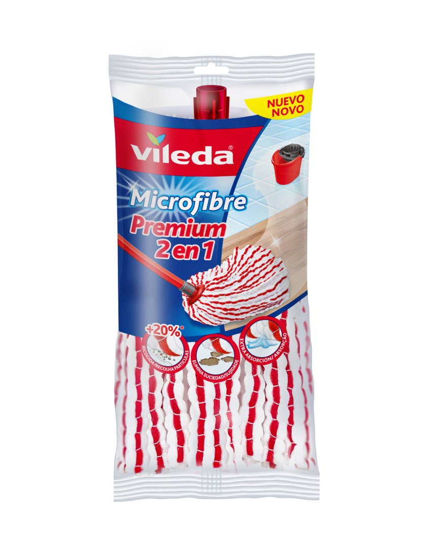 Recarga Esfregona Microfibras Premium 2Em1