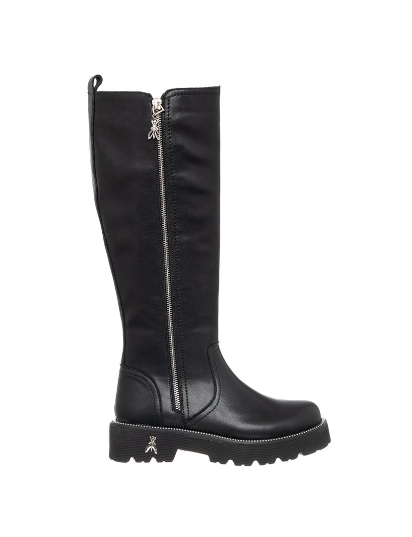 Botas Cano Alto Menina Preto
