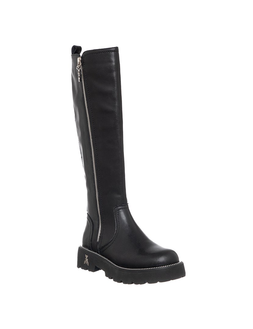 Botas Cano Alto Menina Preto