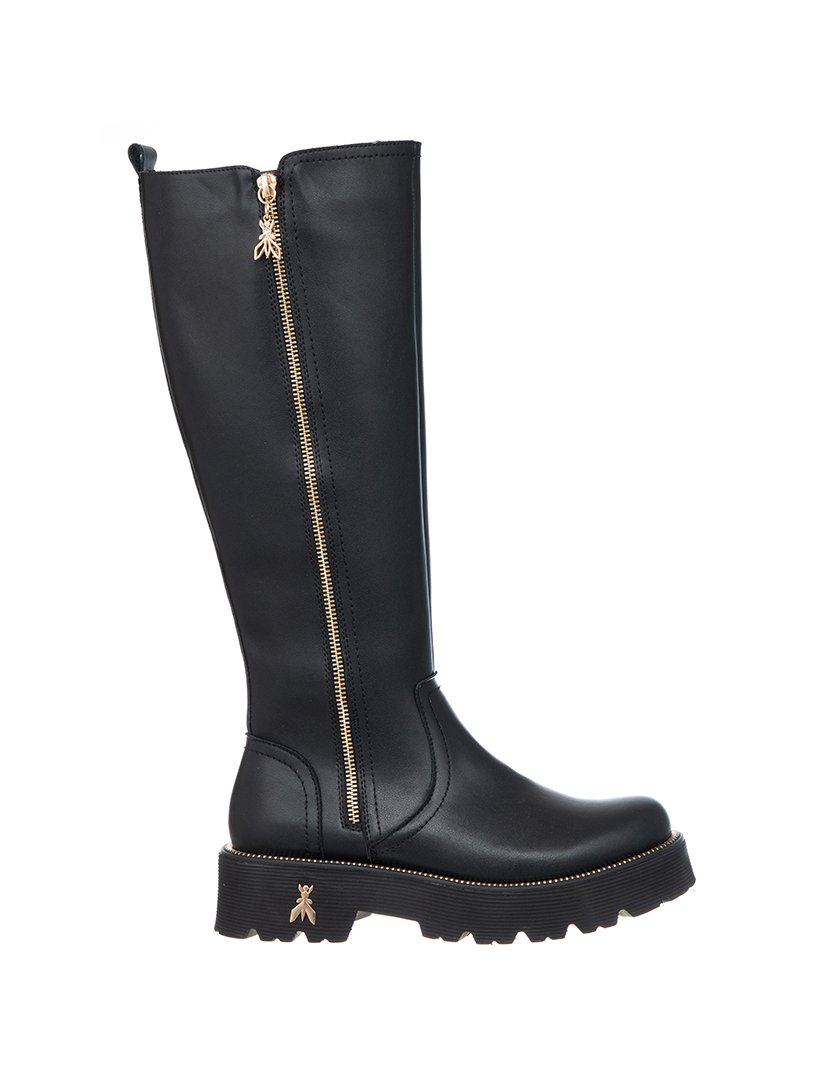 Botas Cano Alto Menina Preto