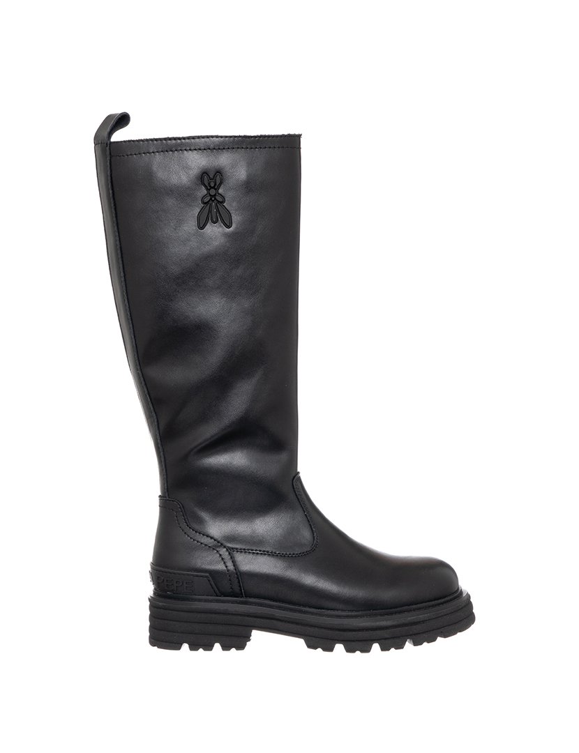 Botas Cano Alto Menina Preto