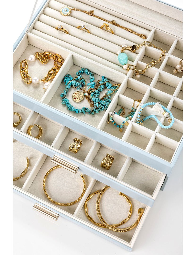 Caixa para Jóias Milan Azul