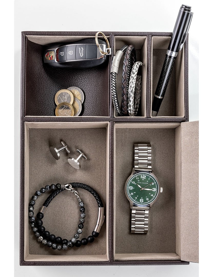 Bandeja para Acessórios Leeds Castanho