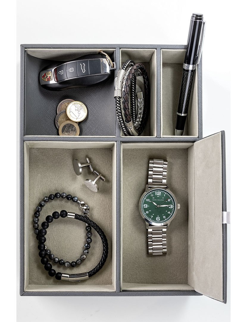 Bandeja para Acessórios Leeds Cinzento