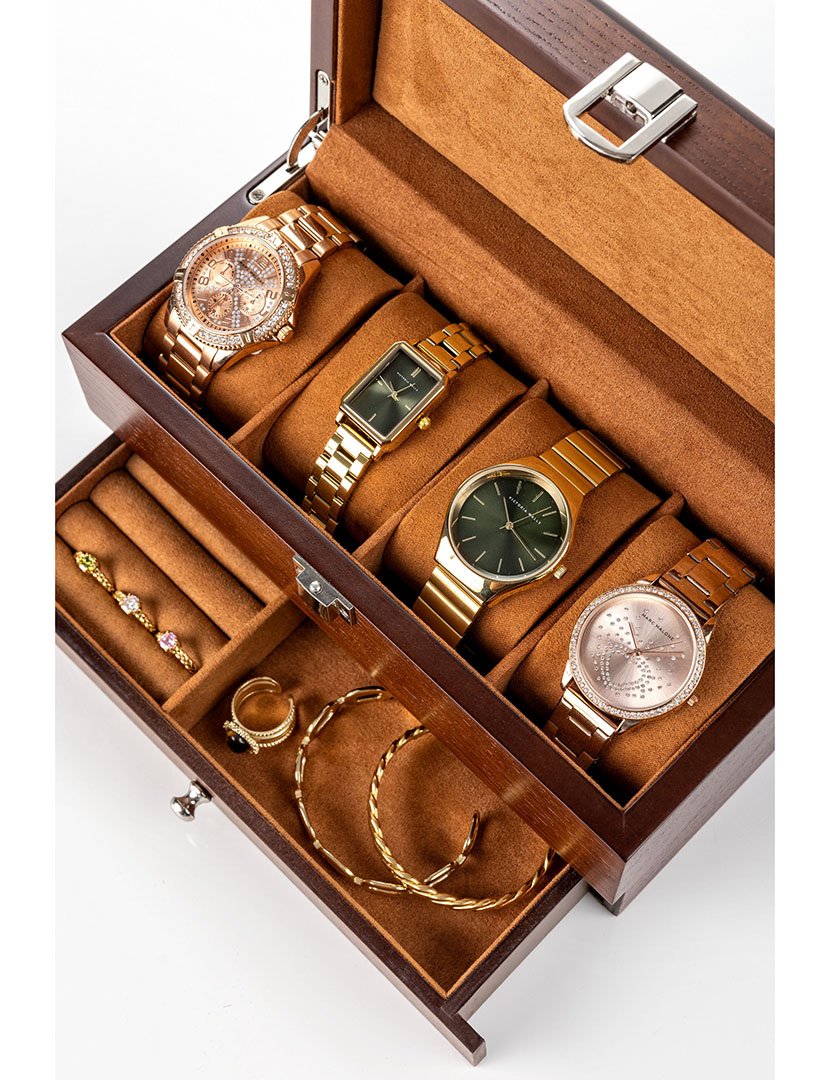 Caixa para Relógios + Jóias Stuttgart Castanho