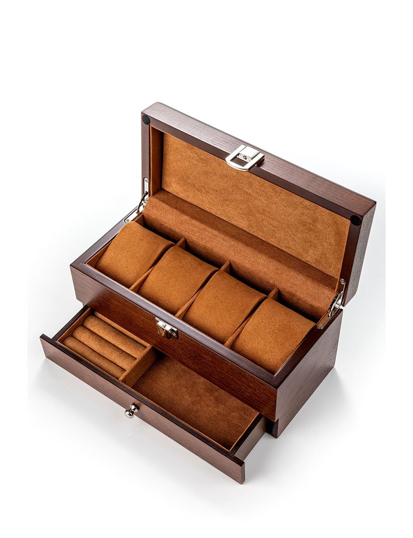 Caixa para Relógios + Jóias Stuttgart Castanho