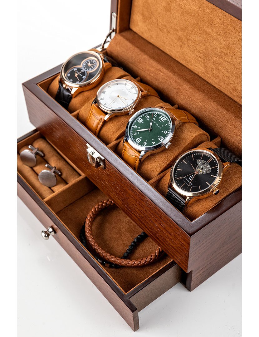 Caixa para Relógios + Jóias Stuttgart Castanho