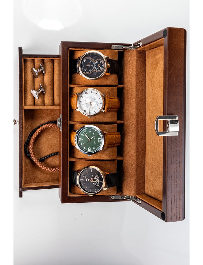 Caixa para Relógios + Jóias Stuttgart Castanho