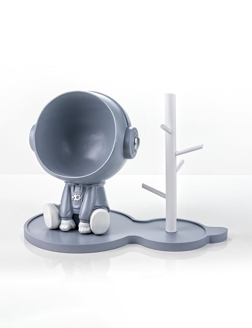 Bandeja para Acessórios Edinburgh Cinzento e Branco