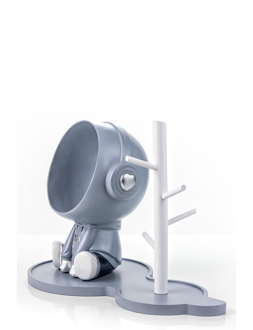 Bandeja para Acessórios Edinburgh Cinzento e Branco