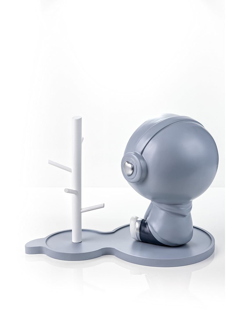 Bandeja para Acessórios Edinburgh Cinzento e Branco