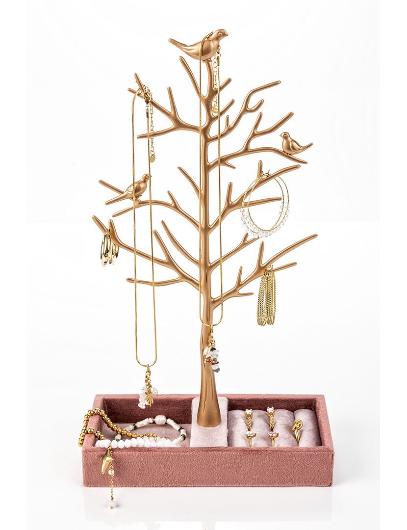 Suporte para Jóias Tallinn Bronze e Rosa