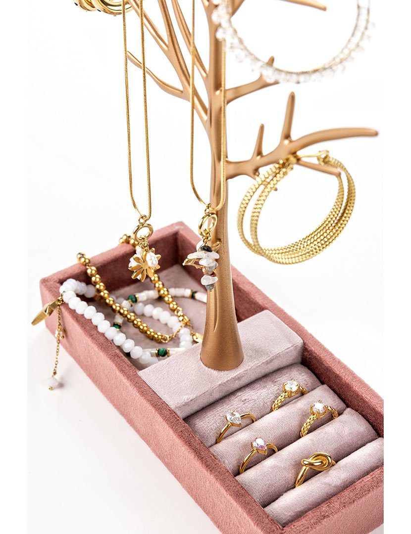 Suporte para Jóias Tallinn Bronze e Rosa