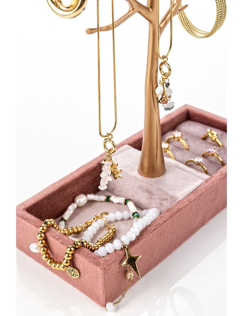 Suporte para Jóias Tallinn Bronze e Rosa